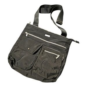 Baggalini Charcoal Gray Crossbody Bag Purse Adjustable Strap Travel Nylon Pocket